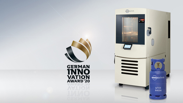 Das von Weiss Umwelttechnik entwickelte Kältemittel R-469A für Umweltsimulationsanlagen gehört zu den Gewinnern des German Innovation Award 2020. / The R-469A refrigerant developed by Weiss Umwelttechnik for environment simulation systems is one of the winners of the German Innovation Award 2020.