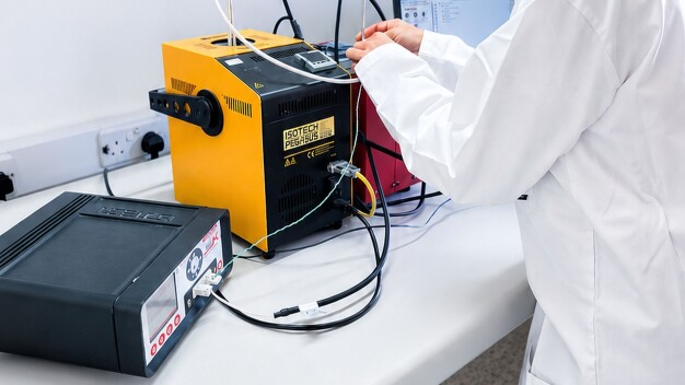 Il laboratorio di taratura di hotset offre molte possibilità per la verifica metrologica dei sensori di temperatura in diversi intervalli di temperatura. (Immagine: Hotset GmbH)