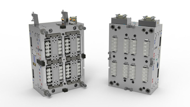 Two demoulding steps in one synchronised mould movement: Braunform’s Lift&Strip² system lifts the component and strips it from the mould at the same time. Its compact design enables efficient production with 32 cavities.
