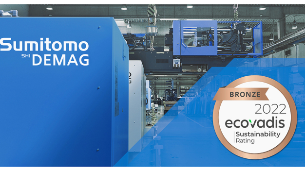 Die EcoVadis Bronzemedaille hat Sumitomo (SHI) Demag als Anerkennung für Nachhaltigkeitserfolge erhalten. / EcoVadis has awarded Sumitomo (SHI) Demag its bronze medal in recognition of its sustainability achievements.