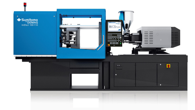 Die Baureihe IntElect, eine vollelektrische und energieeffiziente Spritzgießmaschine aus dem Hause Sumitomo (SHI) Demag, Weltmarktführer bei vollelektrischen Maschinen. / The IntElect series, a fully electric and energy-efficient injection moulding machine from Sumitomo (SHI) Demag, the global market leader in fully electric machinery.