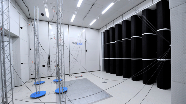 ebm-papst Kombiprüfstand erhält AMCA Akkreditierung. (Bild: ebm-papst) / ebm-papst combination test bench receives AMCA accreditation. (Photo: ebm-papst)