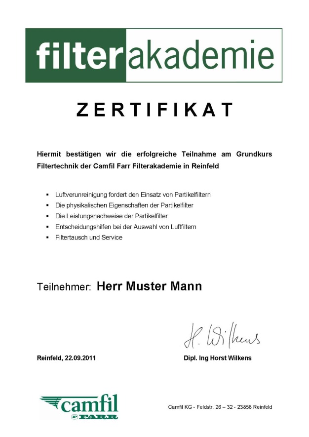 Luftfilter-Akademie erfolgreich gestartet