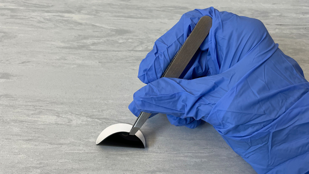 TapeLift Pad beim Abklatsch (Bild: PMT Partikel-Messtechnik GmbH) / (Image: PMT Partikel-Messtechnik GmbH)
