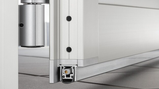 Pass-through doors can be equipped with a continuous frame seal and a drop seal. The seals not only prevent airflow and keep dust and other suspended particles away but also reduce noise levels. (Source: item)