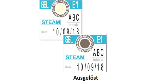 Die D.S.I.-Indikatoren von Kager sind ausgelegt für die Sterilisation mit bis zu 134° C heißem Dampf und entsprechen der DIN EN ISO 11140-1 (Typ 1). (Foto: Kager)