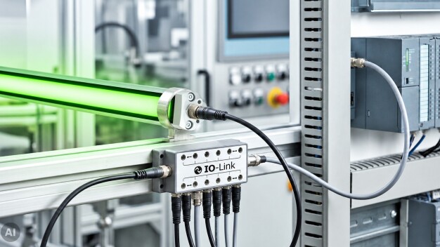 Vom Signalgeber zum vernetzten Bestandteil der Maschine: Über IO-Link lassen sich Licht- und Farbzustände mit Maschinen- und Prozessinformationen verknüpfen. 