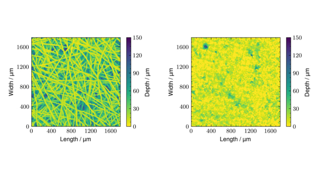 Die Laser-Scan-Mikroskopieaufnahme zeigt die deutliche Reduktion der Oberflächenrauigkeit. © Fraunhofer ISE / The laser scanning microscopy image shows the significant reduction in surface roughness. © Fraunhofer ISE