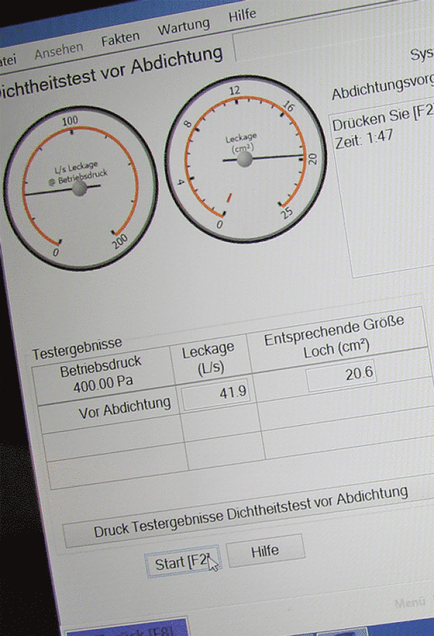 MEZ-AEROSEAL Dichtheitstest