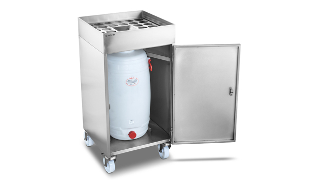 Durchdachte und hygienische Lösung für die strukturierte Bechersammlung in allen Branchen – Becher-Rückgabewagen | Mohn GmbH