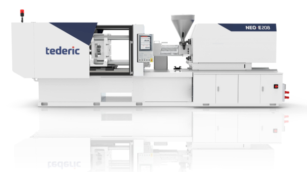 NEO·Ec: Leistungsstarke elektrische Spritzgießmaschine der NEO·EBaureihe mit 208 t Schließkraft. (Bildnachweis: Tederic Machinery Ltd.) / NEO·Ec: High-performance electric injection molding machine of the NEOE series with 208 t clamping force. (Photo: Tederic Machinery Ltd.)