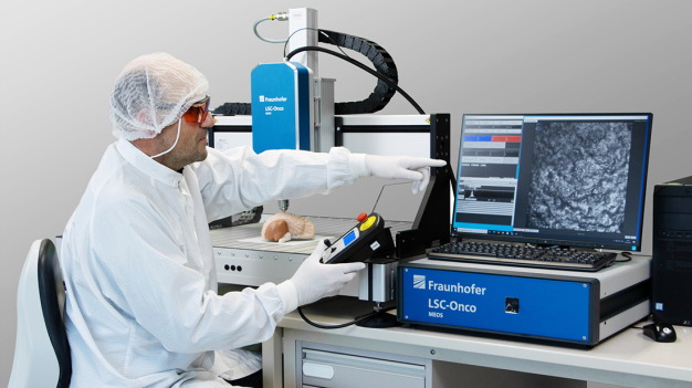 Laser-Scanning-Mikroskops zur Tumorabgrenzung. © Fraunhofer IPMS / Laser scanning microscope for tumor delineation. © Fraunhofer IPMS