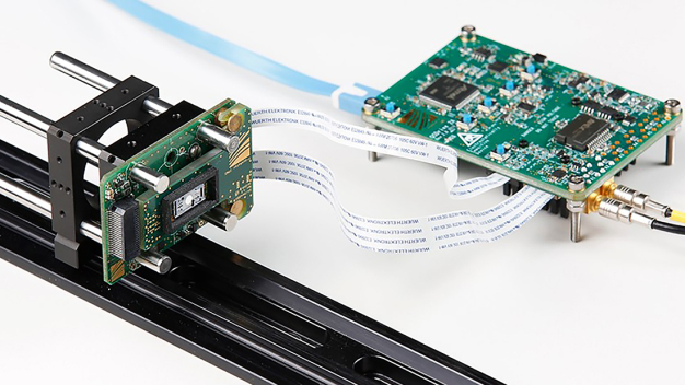 Customer Evaluation Kit für quasi-statische MEMS Scanner. © Fraunhofer IPMS / Customer Evaluation Kit for quasi-static MEMS scanners. © Fraunhofer IPMS