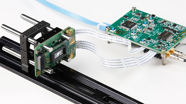 Evaluation Kit für quasi-statische MEMS-Scanner. © Fraunhofer IPMS / Customer evaluation kit for quasi-static MEMS scanners. © Fraunhofer IPMS