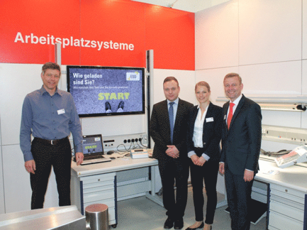 Christian Fleuren (nora systems), Philipp Keinath (Keinath Electronic), Jana Papendieck und Andreas F. Karl (Karl)