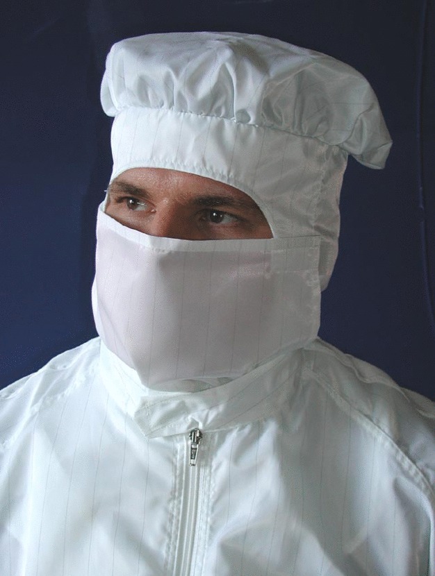 Overall mit Haube und Mundschutz (Klett) Overall mit Haube und Mundschutz (Klett)