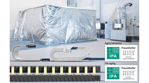 Die igus e-ketten haben ihre Tauglichkeit für den Trockenreinraum nun auch im Langzeittest bewiesen, und haben dafür zwei neuartige Zertifikate des Fraunhofer IPA erhalten. (Quelle: igus GmbH)