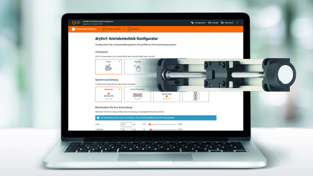 Der Antriebstechnik-Konfigurator findet schnell das passende Linearmodul für die individuelle Anwendung. (Quelle: igus GmbH)