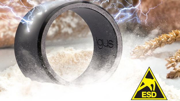 Mit iglidur AX500 hat igus einen neuen verschleißfesten Werkstoff für die Lebensmittelindustrie entwickelt, der elektrisch ableitend ist und auch bei hohen Temperaturen eingesetzt werden kann, (Quelle: igus GmbH)