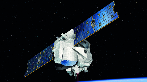 Künstlerische Darstellung des MERLIN Instruments auf Basis der Myriade- Satellitenplattform. © CNES/illustration David DUCROS, 2016. / An artist's impression of the MERLIN instrument based on the Myriad satellite platform. © CNES/illustration David DUCROS, 2016.