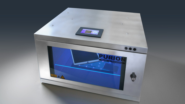Prototyp der Desinfektionsbox. © indigo/Fraunhofer IOSB-AST Prototyp der Desinfektionsbox. © indigo/Fraunhofer IOSB-AST