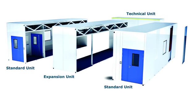 NAYA, a modular, prefabricated, and multipurpose cleanroom solution.