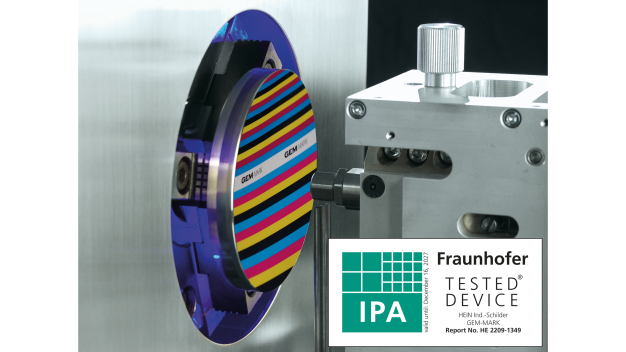 GEM-MARK-Prüfling während des tribologischen Belastungstest im Fraunhofer IPA. (c) Fraunhofer IPA
