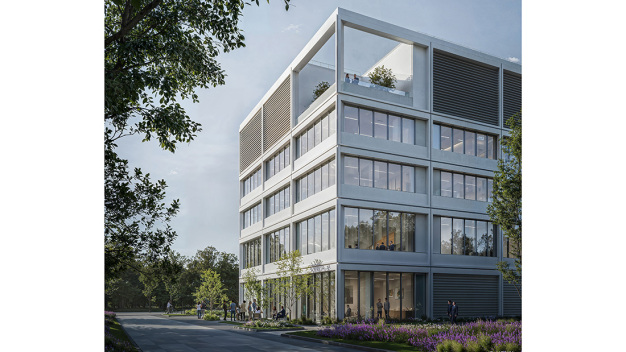 Das neue Forschungsgebäude verfügt über eine Nutzfläche von etwa 1150 m², welche Büros, Labore, Besprechungsräume und einen Seminarbereich umfasst. © HENN Das neue Forschungsgebäude verfügt über eine Nutzfläche von etwa 1150 m², welche Büros, Labore, Besprechungsräume und einen Seminarbereich umfasst. © HENN