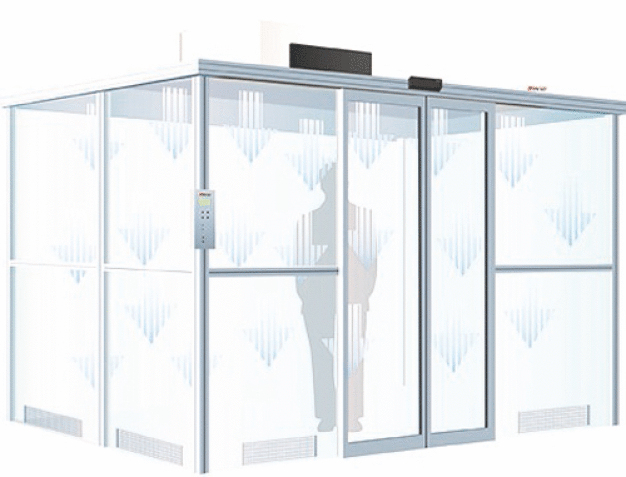 Reinraumzelle mit festen Wänden aus Aludibond oder Acrylglas / cleanroom cell with dibond panels or acrylic glass 