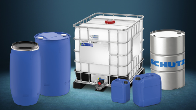 Auf der Fachpack präsentiert Schütz zahlreiche Verpackungsinnovationen aus den Bereichen IBC, Kunststoff- und Stahlfässer sowie Kunststoffkanister. (Foto: Schütz)
