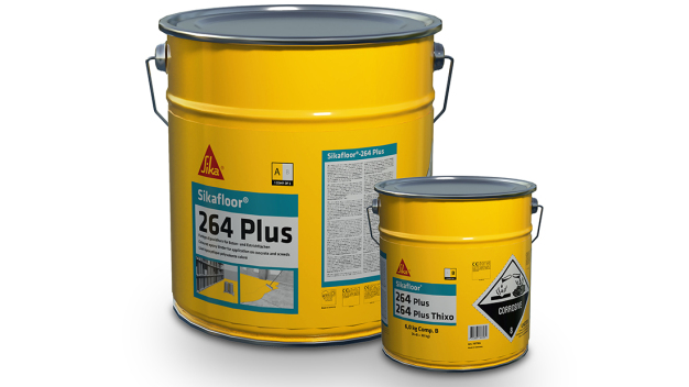 Sika fabriquera à Stuttgart des revêtements de sol avec une résine époxy qui contient une part biobasée de 28 %, y compris le revêtement de finition et le scellant Sikafloor-264 Plus. © Sika Deutschland CH AG & Co KG