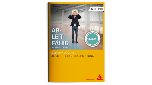 In de nieuwe brochure „De slimme ESD-coating“ worden de voordelen en voordelen van Sikafloor-2350 ESD duidelijk weergegeven. (Foto: Sika Deutschland GmbH)