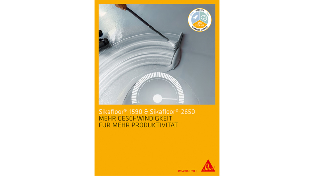Ulteriori dettagli sono disponibili anche nella brochure «Sikafloor-1590 & Sikafloor-2650 – Più velocità per una maggiore produttività», che può essere scaricata dal sito web di Sika. © Sika Deutschland GmbH
