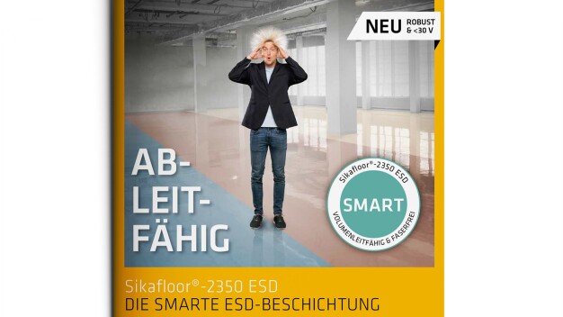 In de nieuwe brochure „De slimme ESD-bescherming“ worden de voordelen en voordelen van Sikafloor-2350 ESD duidelijk weergegeven. (Foto: Sika Deutschland GmbH)
