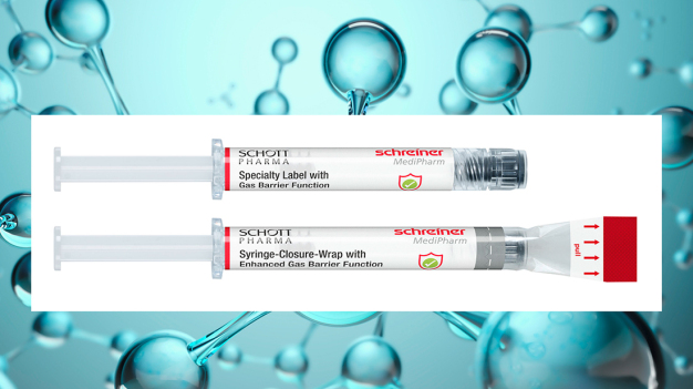 Die Labels mit Gasbarriere-Funktion können die Sauerstoffdiffusion in COC-Spritzen signifikant verringern. / The labels with gas barrier function can significantly reduce oxygen diffusion in COC syringes. 