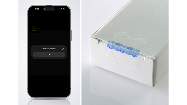 Das mit dem FINAT- Innovationpreis ausgezeichnete Sicherheitssiegel von Schreiner MediPharm kombiniert digitale Authentifizierung mit irreversibler Manipulationsanzeige und lässt sich einfach per Smartphone auslesen. © Schreiner MediPharm
