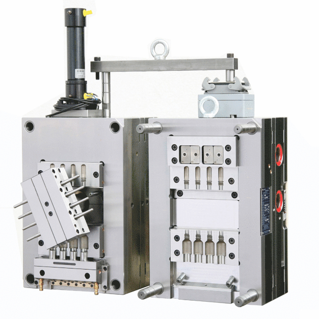 Abbildung des Spritzblaswerkzeuges / Illustration of the injection moulding tool