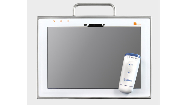 Das Reinraum-Tablet von Systec & Solutions wird mit dem Scanner CS60-HC von Zebra im Taschenformat zum vollständigen, tragbaren Arbeitsplatz. (Bildnachweis: Systec & Solutions GmbH) / Complete, portable workstation out of the cleanroom tablet of Systec & Solutions and exceptionally compact Zebra Scanner CS60-HC. (Picture credit: Systec & Solutions GmbH)