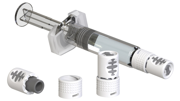 Das neue V-OVS®-Spritzenverschluss-System von Vetter vereint wertvolle Praxiserfahrung und das Feedback zahlreicher Kunden mit dem Ziel, einen neuen Standard für die Funktionalität von Injektionssystemen zu setzen. © Vetter Pharma International GmbH
