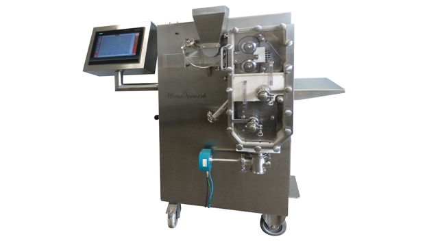 Walzenpresse WP120 mit installierter Inline-Partikelsonde IPP 75-S. (Quelle: Alexanderwerk GmbH) Walzenpresse WP120 mit installierter Inline-Partikelsonde IPP 75-S. (Quelle: Alexanderwerk GmbH)